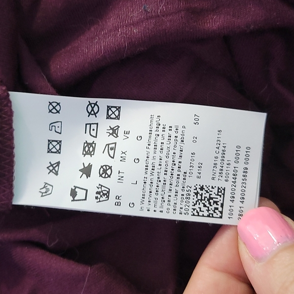 Boss by Hugo Boss Plum Scoop Neck Fall/Winter Top Large - Picture 10 of 14